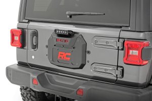 Jeep Wrangler JL Spare Tire Carrier Delete Kit - Rear - Rough Country - Rough Country - Black - '21-'24